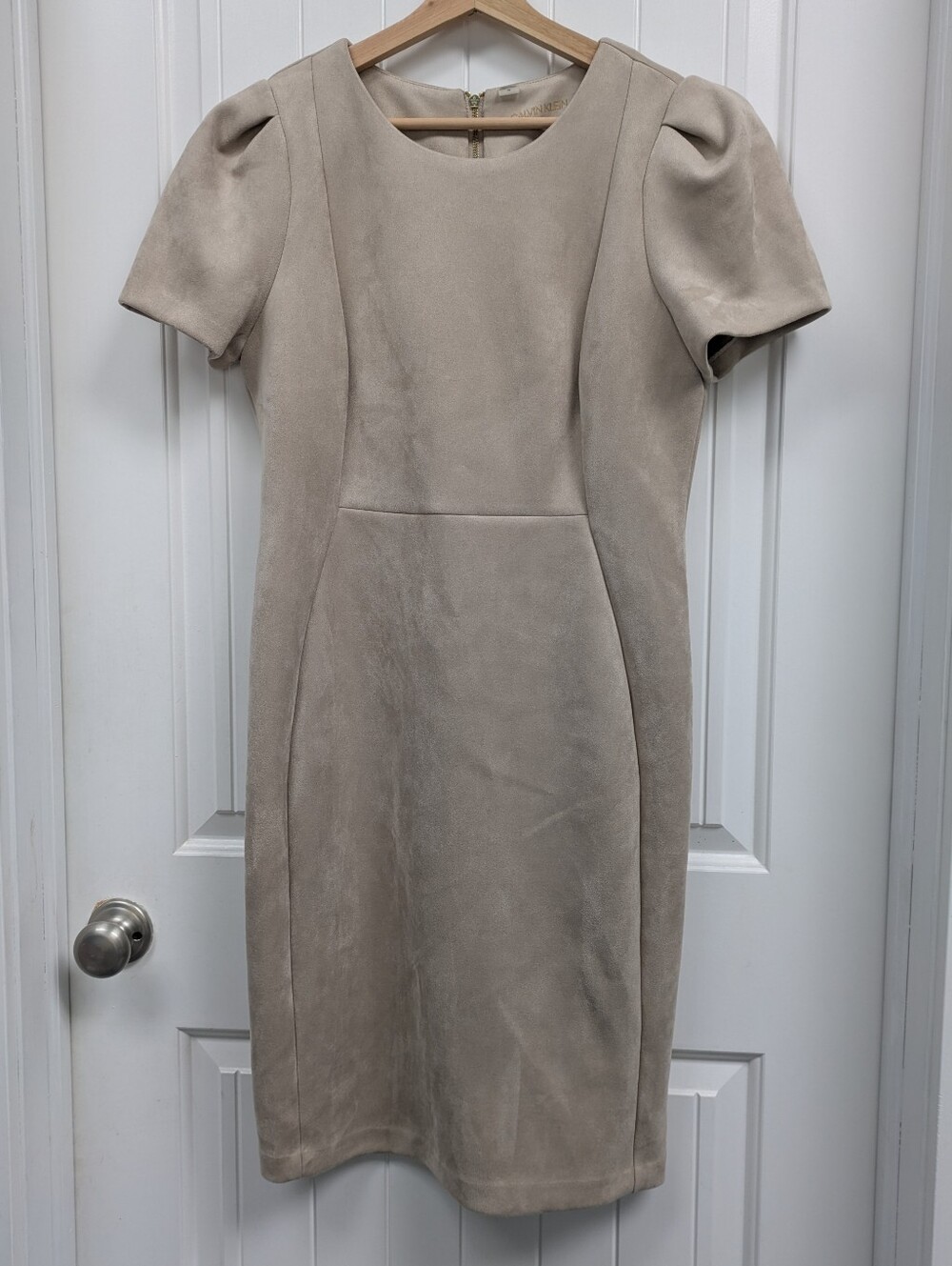 Calvin Klein Taupe Short Sleeve  Dress